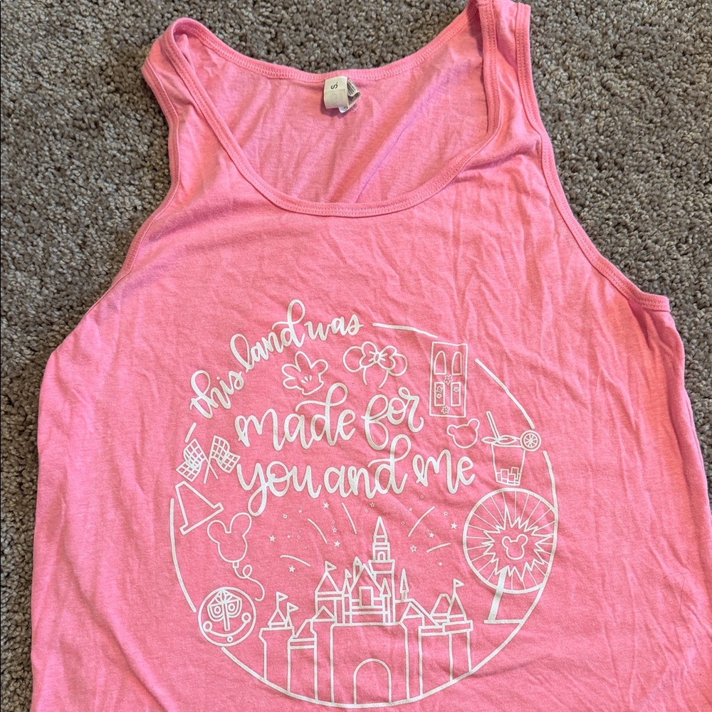 Pink Graphic Tank Top